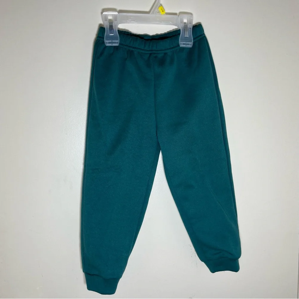 Sz 4Y Shein 3 pcs set boys Green Dinosaur Hoodie and Pants Set - Picture 8 of 16